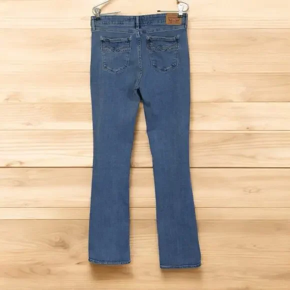 Levis 715 Jeans Slim Boot Women 31x33 Denim Stretch Western Rodeo Hipster Grunge - Picture 3 of 15